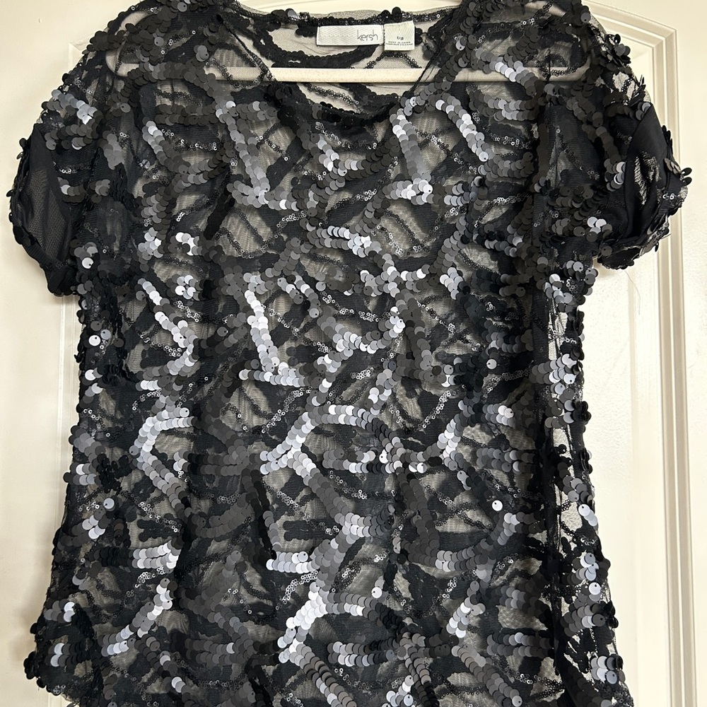 Black Sequin Top